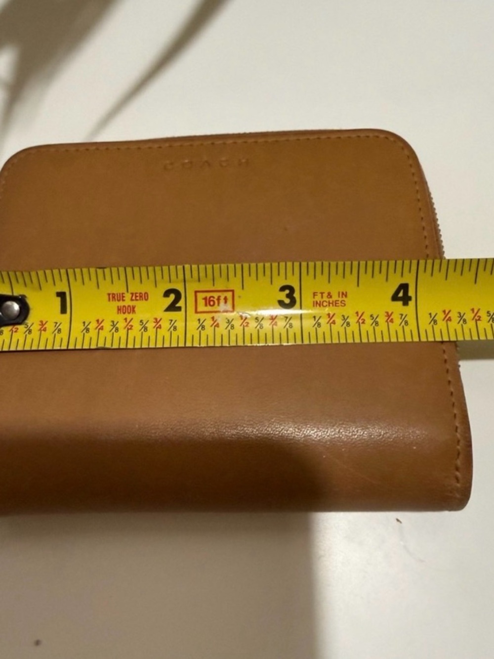 Vintage Coach Tan Leather Card Holder Wallet - Picture 7 of 7